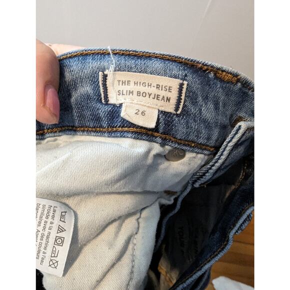 Madewell High Rise Slim Boy Jean Eco Edition Size 26 Medium Wash - Picture 5 of 8